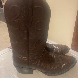 Men's Ostrich Skin Cowboy Boots